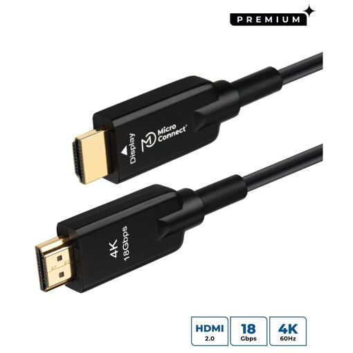 MicroConnect 50ft HDMI Cable AOP V2.0, Black
