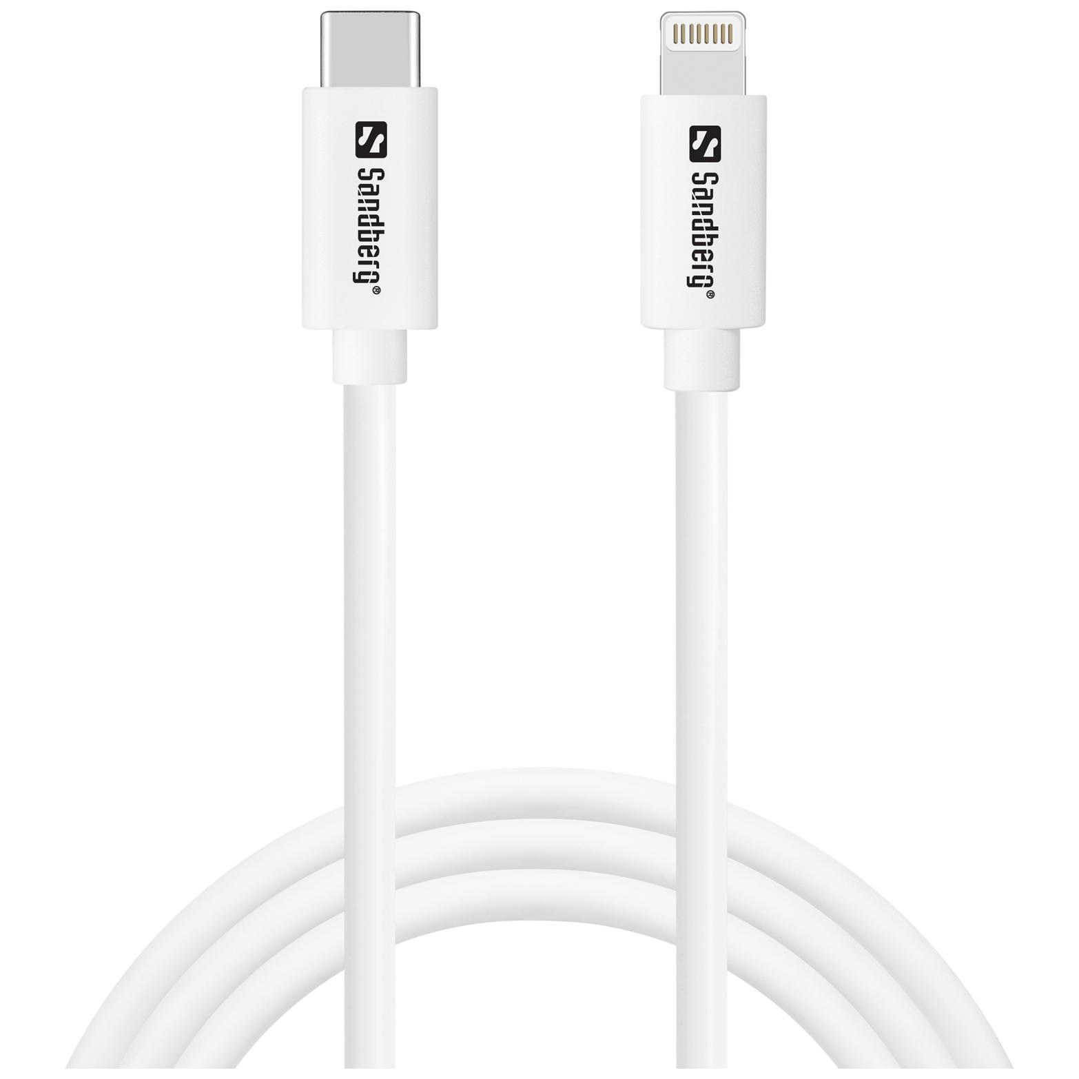 Sandberg Lightning Cable 1m White