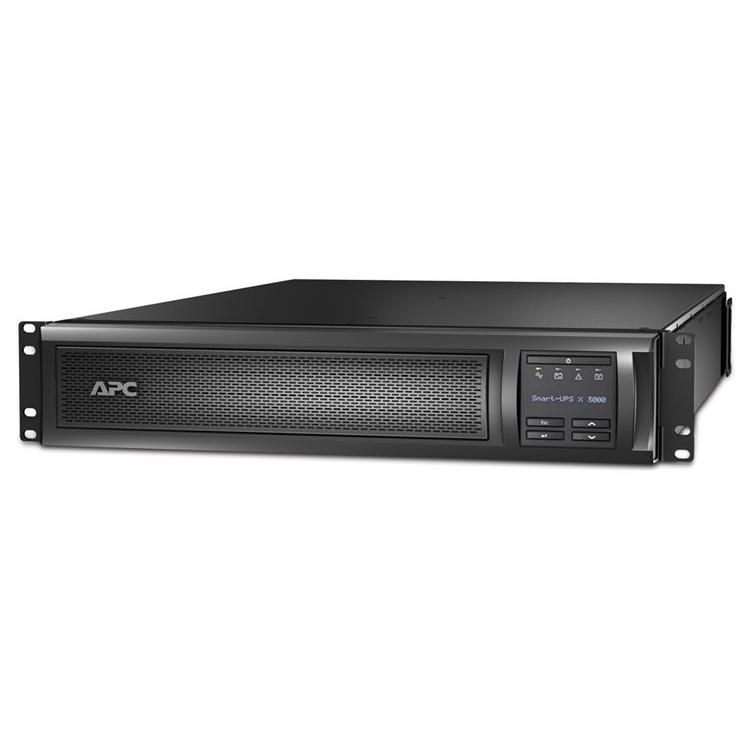 APC Smart-UPS X 3000, 2.7 kW, 3000 VA, 10/100 Ethernet, 2U Rackmount, Black