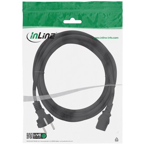 InLine C13 3m Power Cable Black