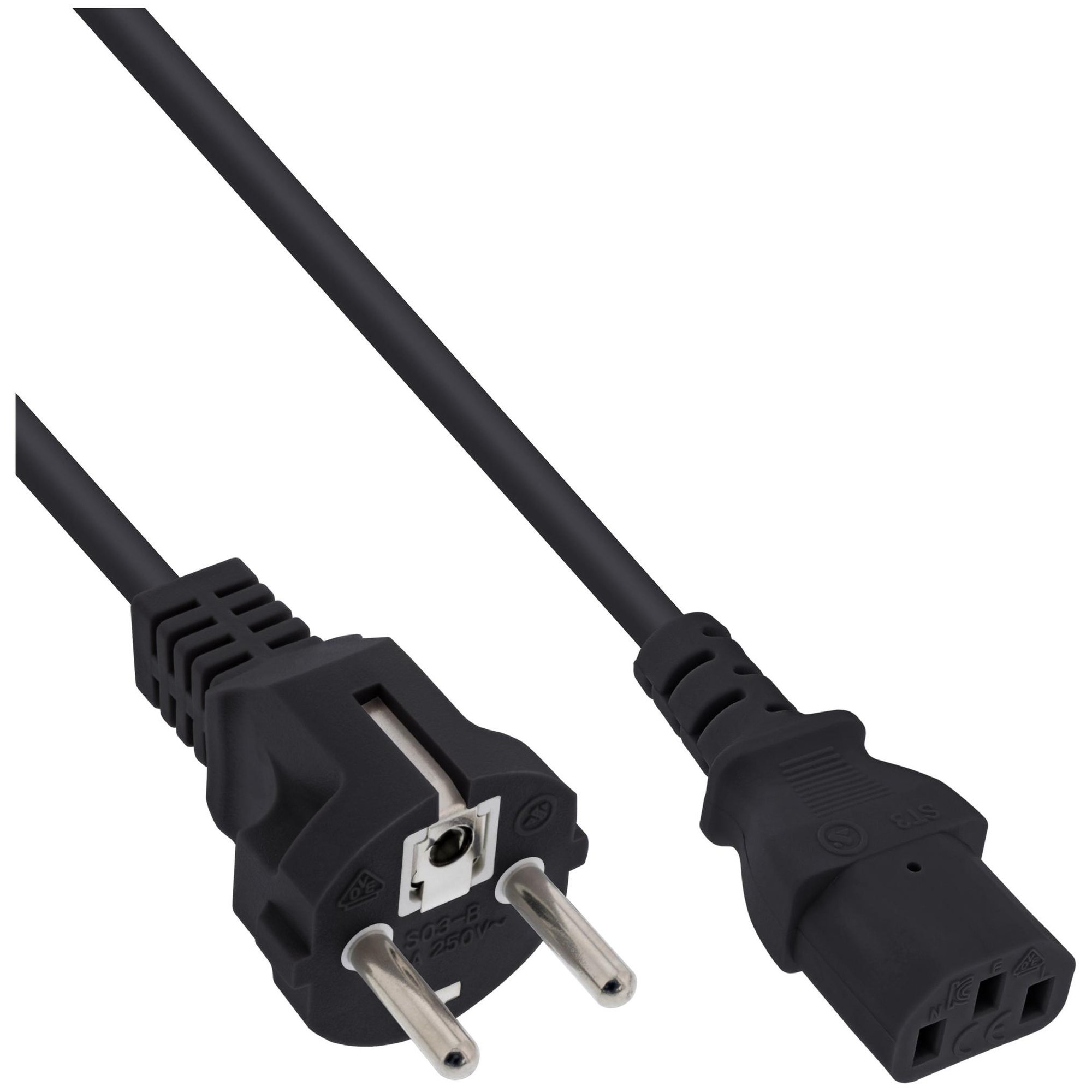 Câble électrique InLine C13 noir 3 m