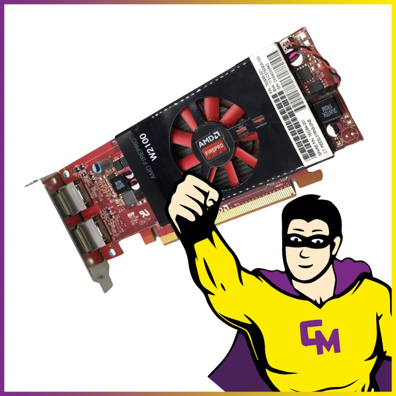 AMD FirePro W2100 Graphics Card 2GB DDR3 PCIe DP Low Profile