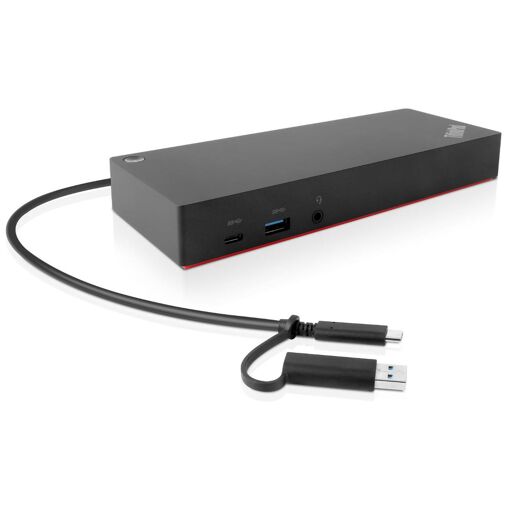 Estación de carga Lenovo con conexión cableada - Negro