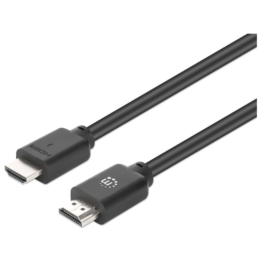 Câble HDMI haute vitesse avec Ethernet IC Intracom - 5 m, blindage double, noir, moulé - compatible 4K60Hz, 1440p 144Hz, 1080p 240Hz, vidéo 3D, HDR