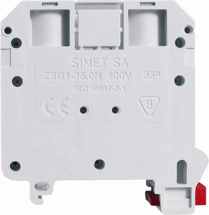 SIMET Cross Rail Junction Blocks - 35mm2, 2 Wire, Grey
