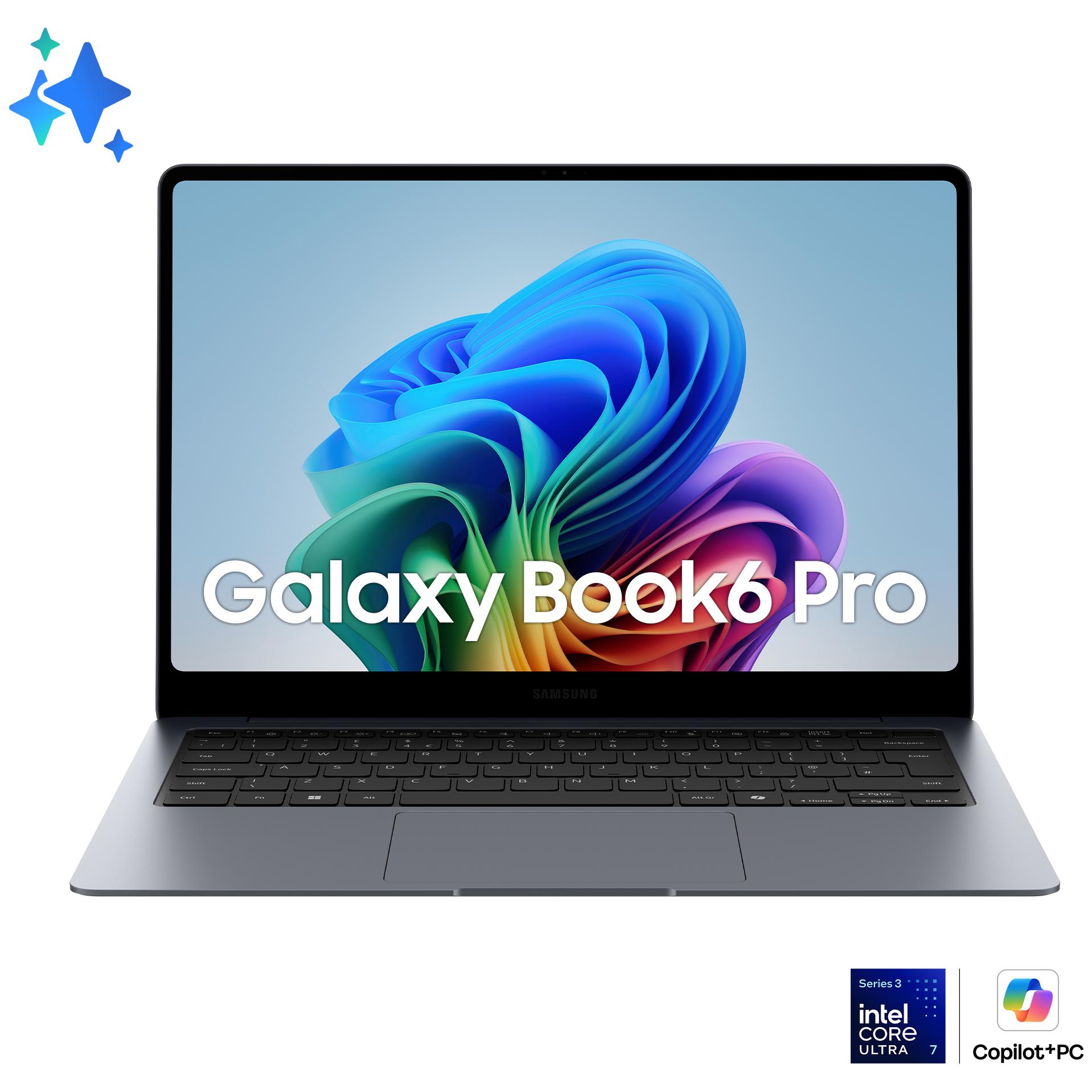 Ordinateur portable Samsung NP940XJG-KG1IT - Processeur Intel Core i7 356H, Écran tactile 14 pouces WQXGA+, 32 Go de RAM LPDDR5x, 1 To SSD, Wi-Fi 7, Windows 11 Home, Gris