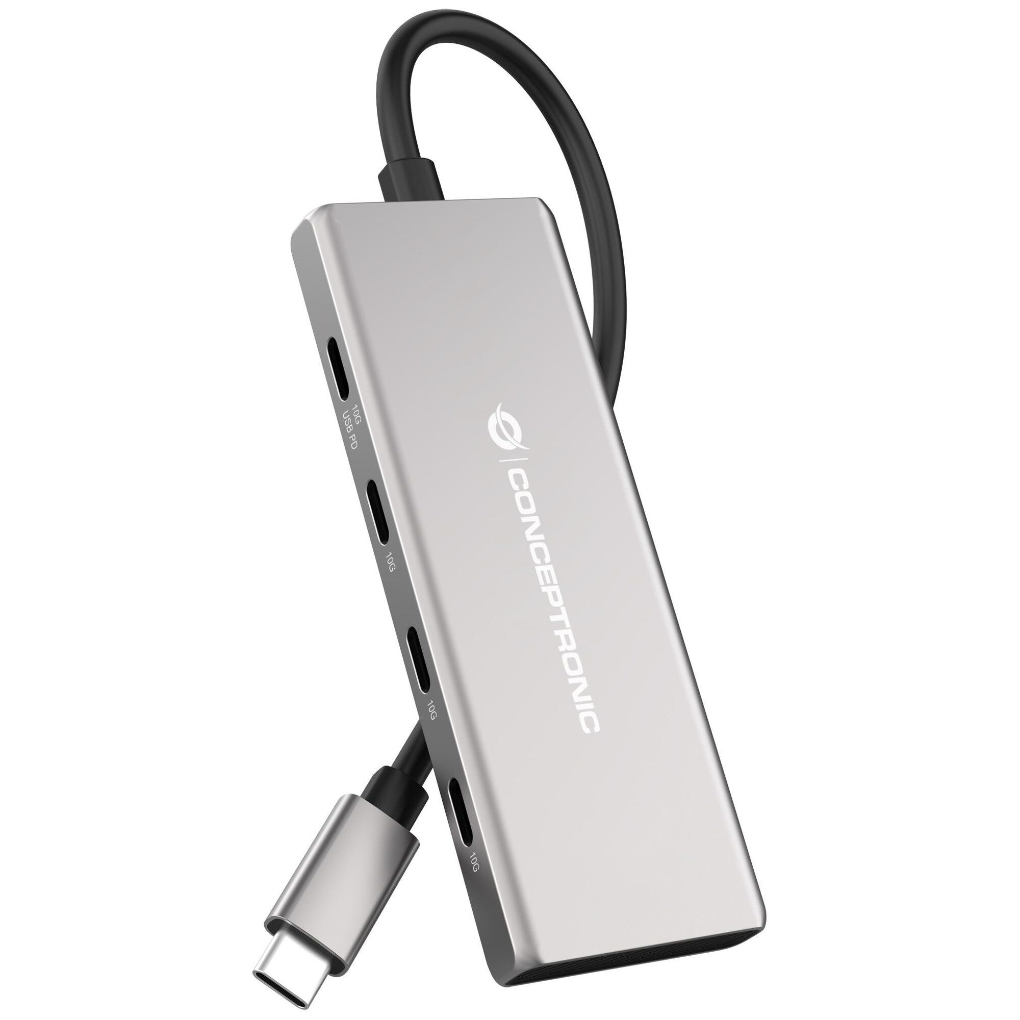 Conceptronic HUBBIES17G USB 3.2 Gen 2 (3.1 Gen 2) Type-C Hub & Adapter, 10Gbps, Gray