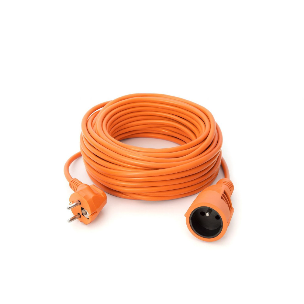 Câble d'extension extérieur GAO 25m avec 4 prises Schuko et disjoncteur thermique (orange)