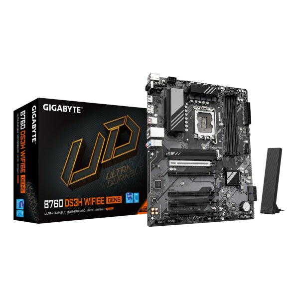 Placa base Gigabyte B760 DS3H WF6E GEN5 ATX - Socket LGA1700, DDR5 5600 MHz, Wi-Fi 6E