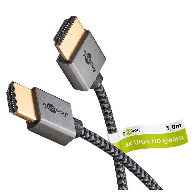 Goobay High-Speed HDMI Cable with Ethernet, 4K/60Hz, 3m