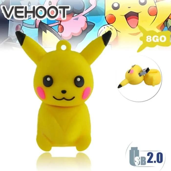 Clé USB VEHOOT 8 Go Pokémon Pikachu