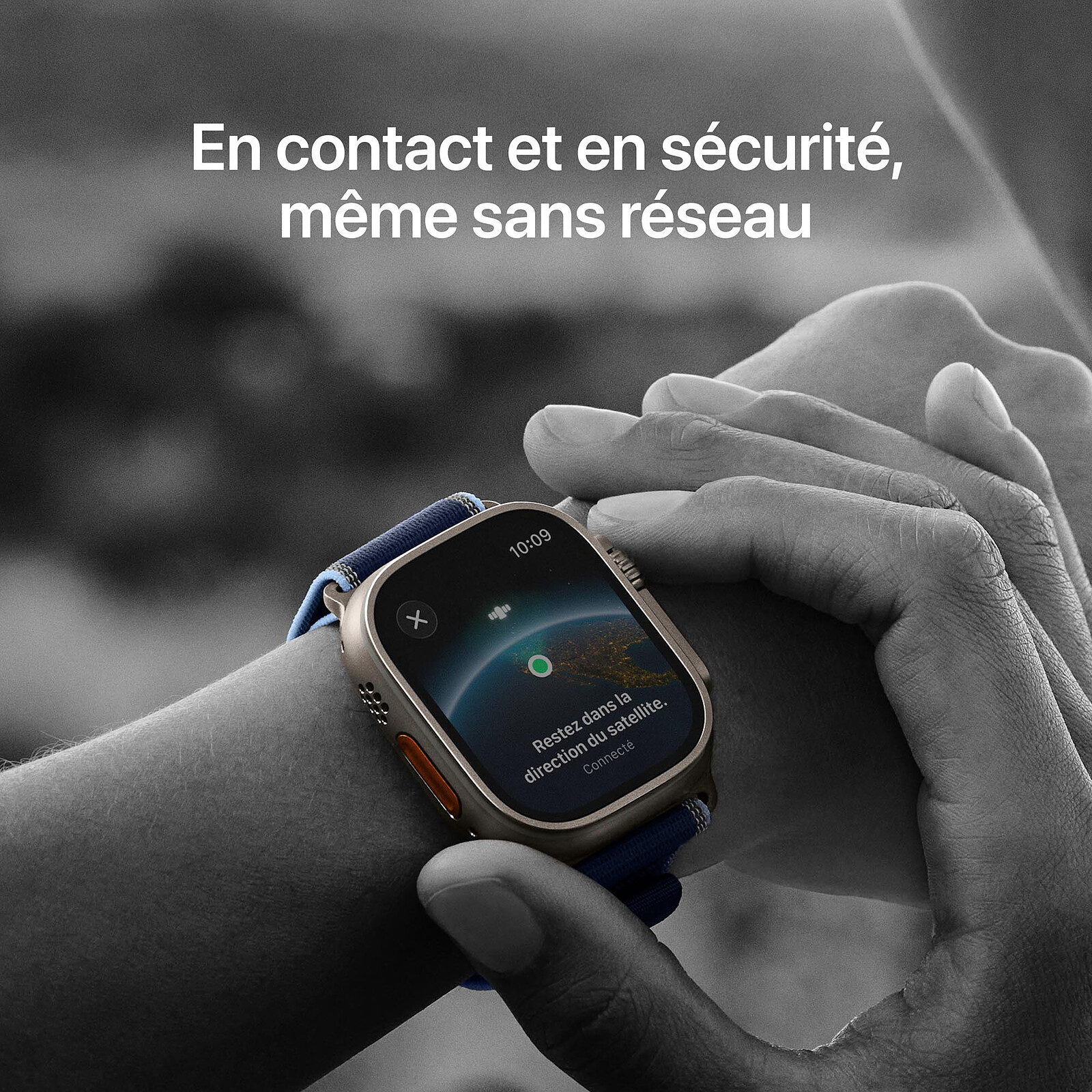 Apple Watch Ultra 3 GPS + Cellular 49 mm Natural Titanium Alpine Buckle Light Blue M