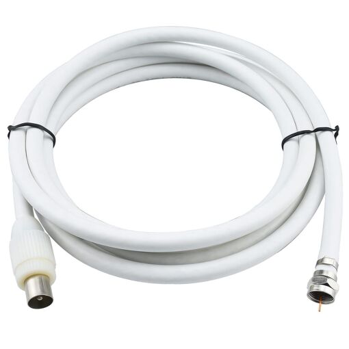 Cable coaxial VSNDGHSUYDGF de 75 Ohm, extensión de 1,8 m, conector macho F a TV macho