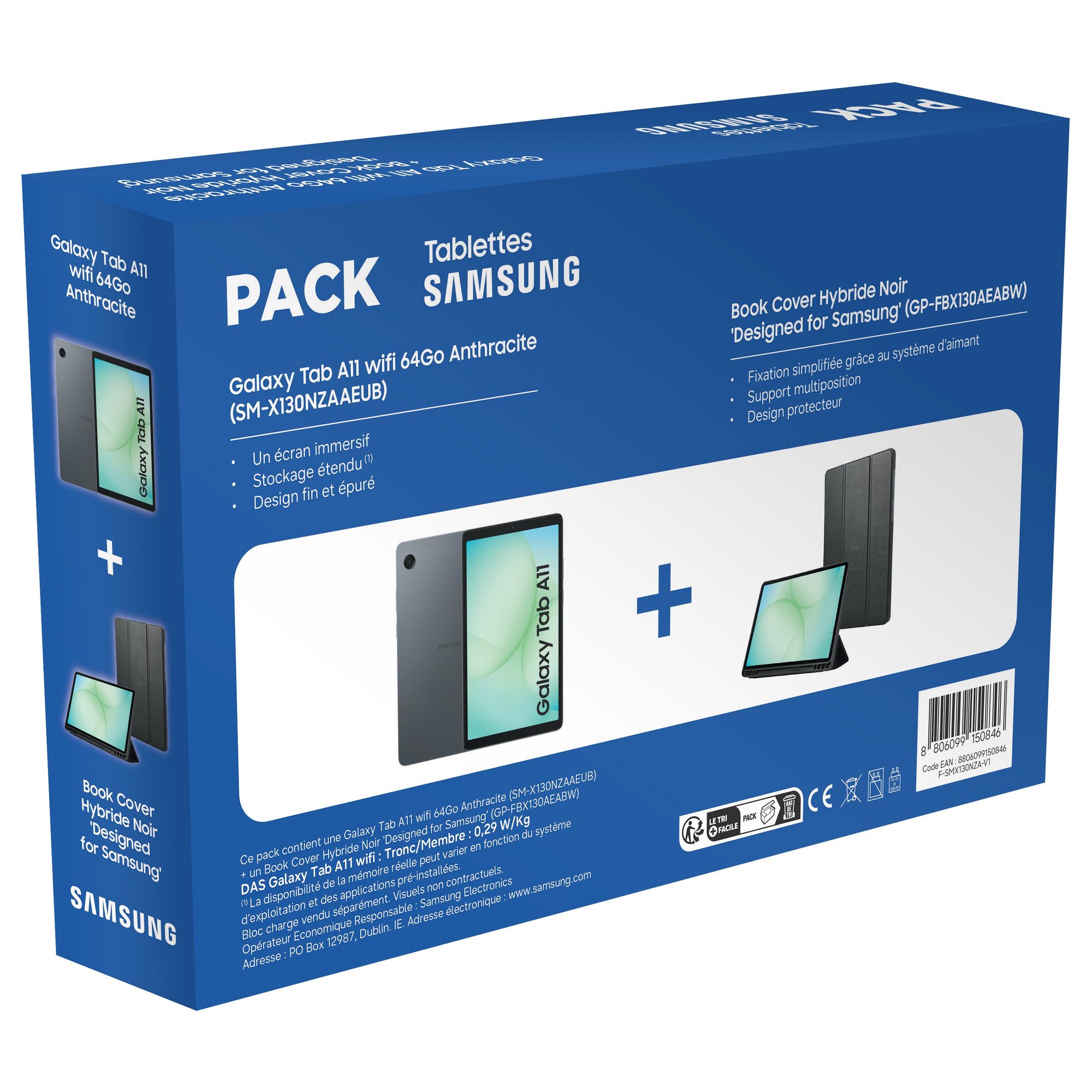 Samsung Galaxy Tab A11 64GB Tablet with Book Cover