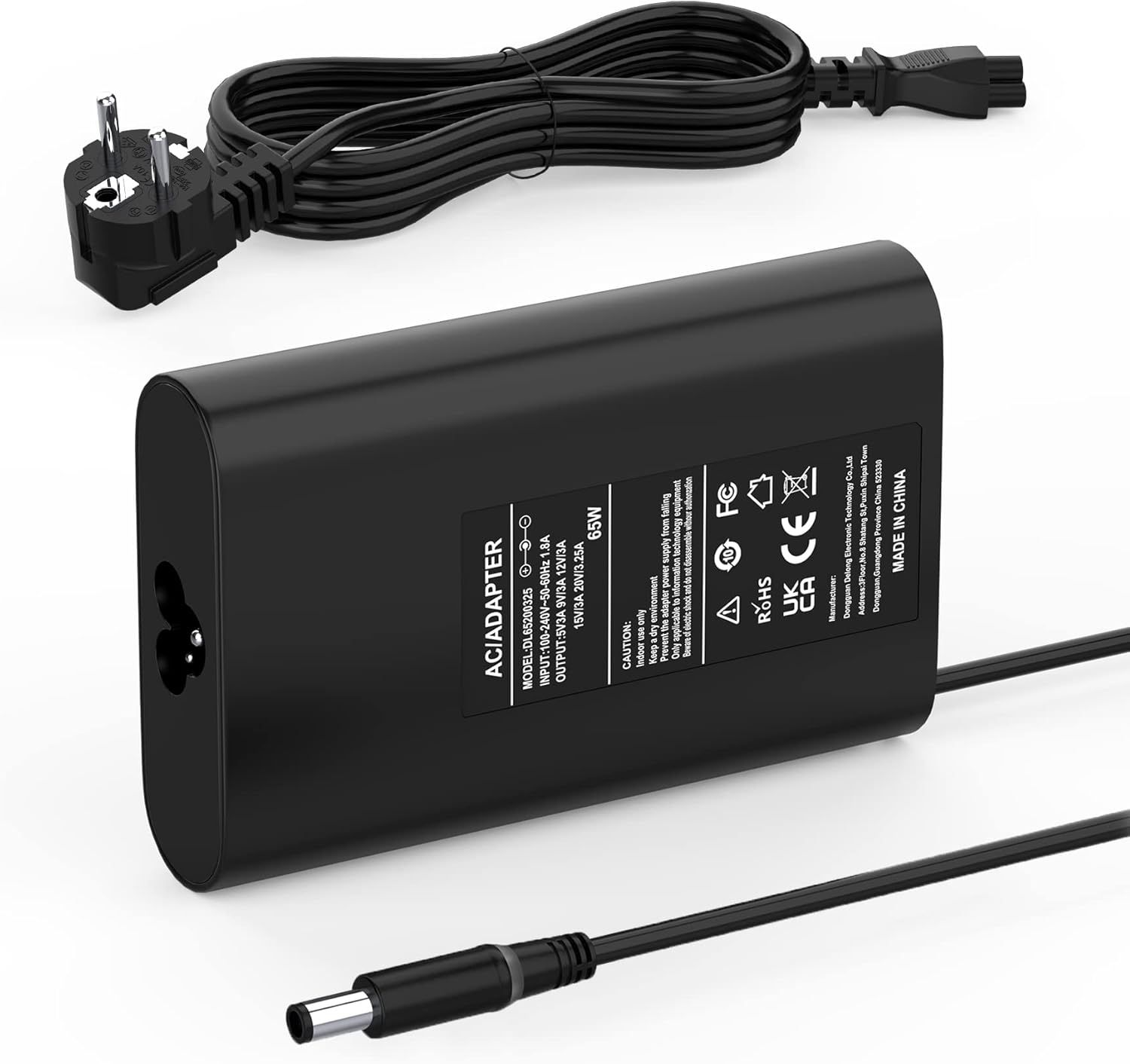 65W Laptop Charger for Dell Latitude 7490 7480 and more (7.4x5mm Connector)