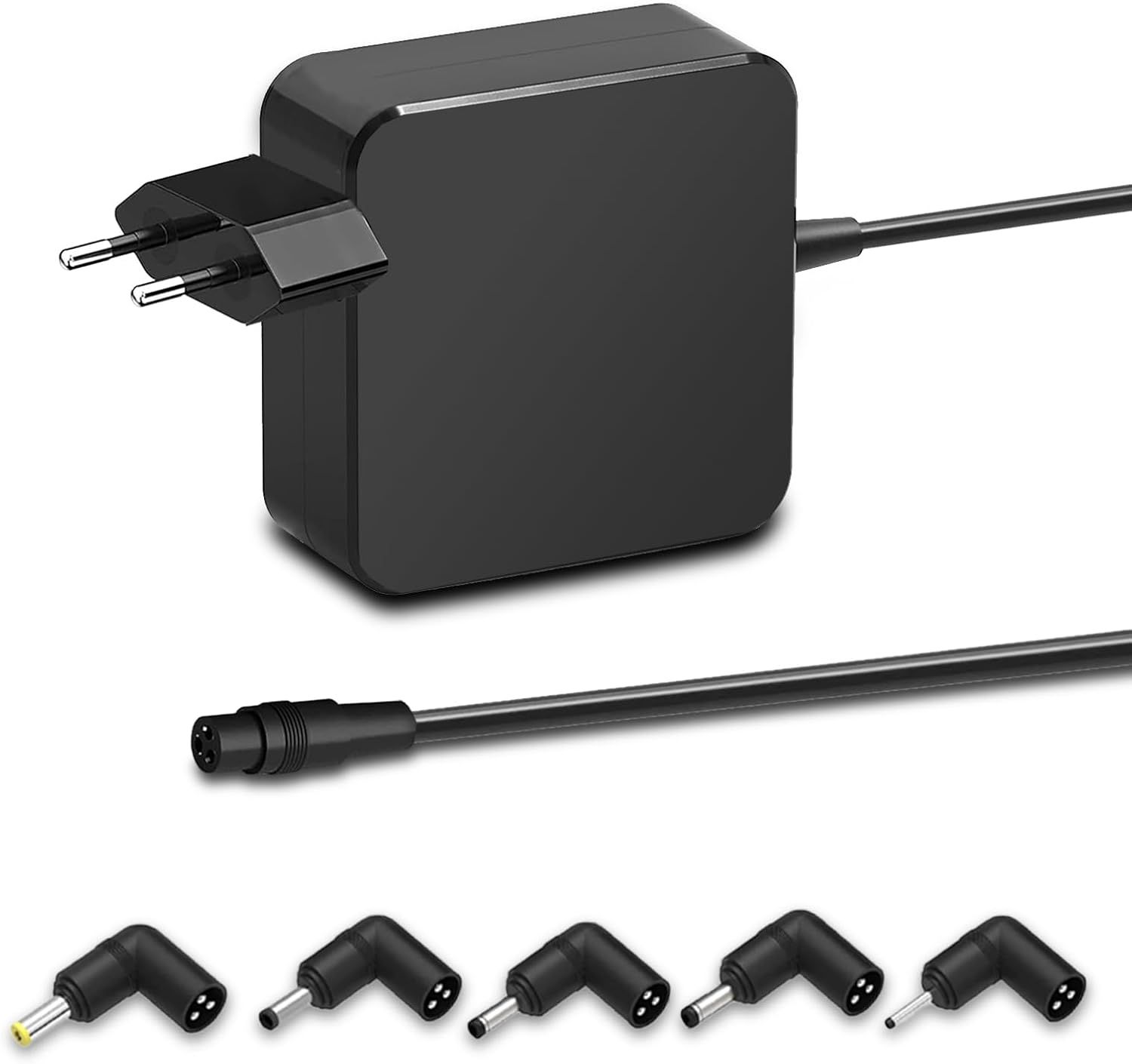 Universal 65W/45W Charger for Laptop with 5 Connectors - Compatible with ASUS ZenBook and VivoBook Notebooks