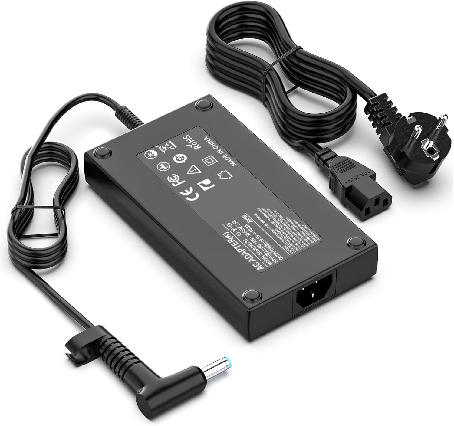 HP 200W 10.3A Laptop Charger - Compatible with HP Pavilion Gaming, Omen, ZBook Fury Series