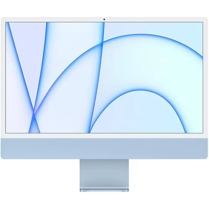 iMac Apple de 24 pulgadas, M1, 3,2 GHz, 8 GB de RAM, 256 GB SSD, Azul - GPU de Apple, Sin accesorios (2021) - Reacondicionado - Estado excelente
