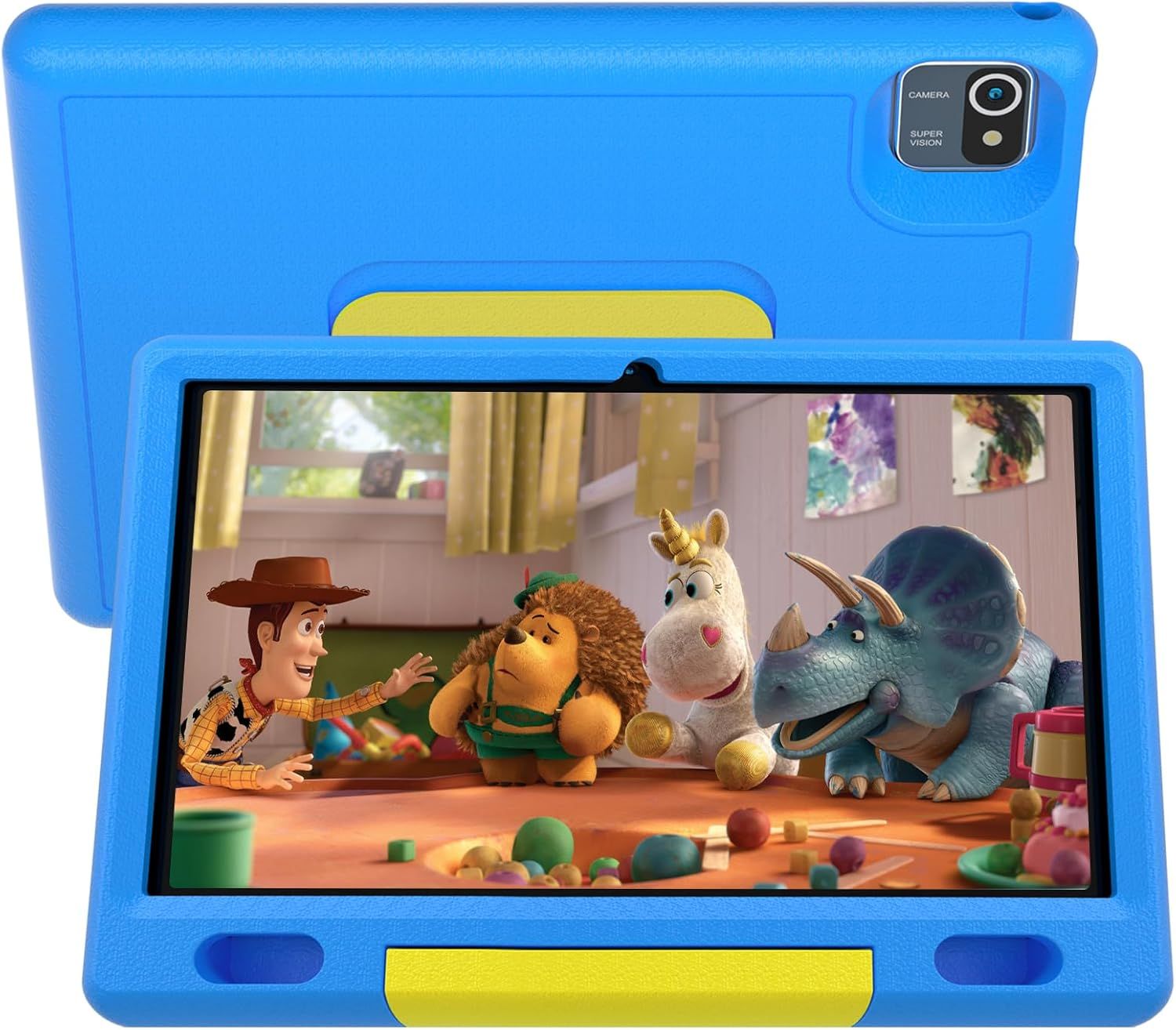 AEEZO 10-Inch Kids Tablet with Android 13, 2GB RAM, 8GB ROM, IPS 1280 x 800 Display, Pre-Installed Apps, Bluetooth, Dual Camera, WiFi Educational Tablet with Kid-Proof Case