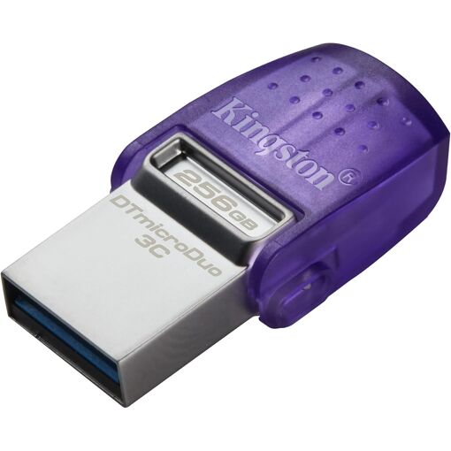Kingston Datatraveler MicroDuo 3C USB Key 256GB USB Gen 3 Type-C and Type-A - Dtduo3Cg3/256Gb