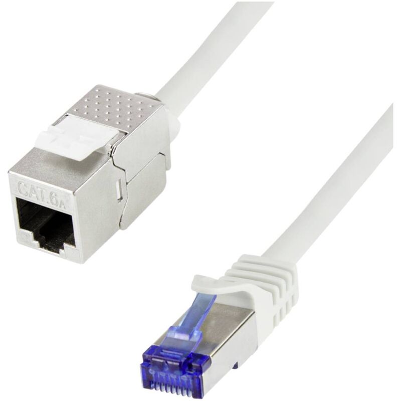 LogiLink CC5092S Cat 6a S/FTP Network Cable, 10m Grey with Crimping Key