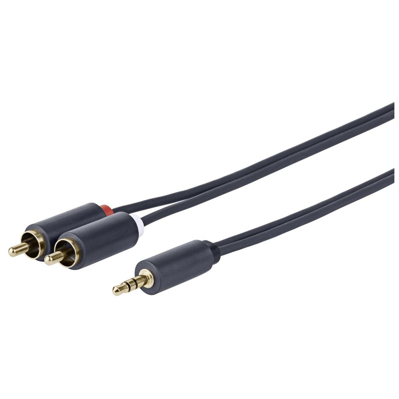 VivoLink 12m Audio Cable 3.5mm to 2 x RCA, Black