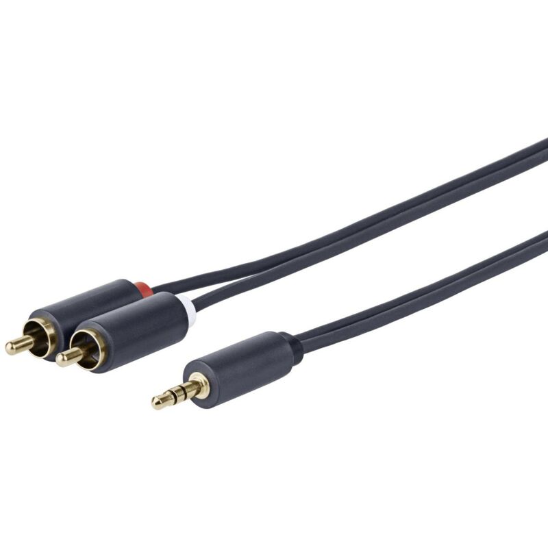 VivoLink 2m Audio Cable PROMJRCA2 3.5mm to 2 x RCA Black