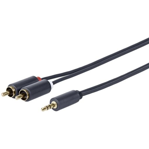 VivoLink 2m Audio Cable PROMJRCA2 3.5mm to 2 x RCA Black