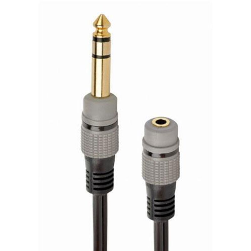 Câble audio CableXpert 0,2 m, 6,35 mm vers 3,5 mm, Noir