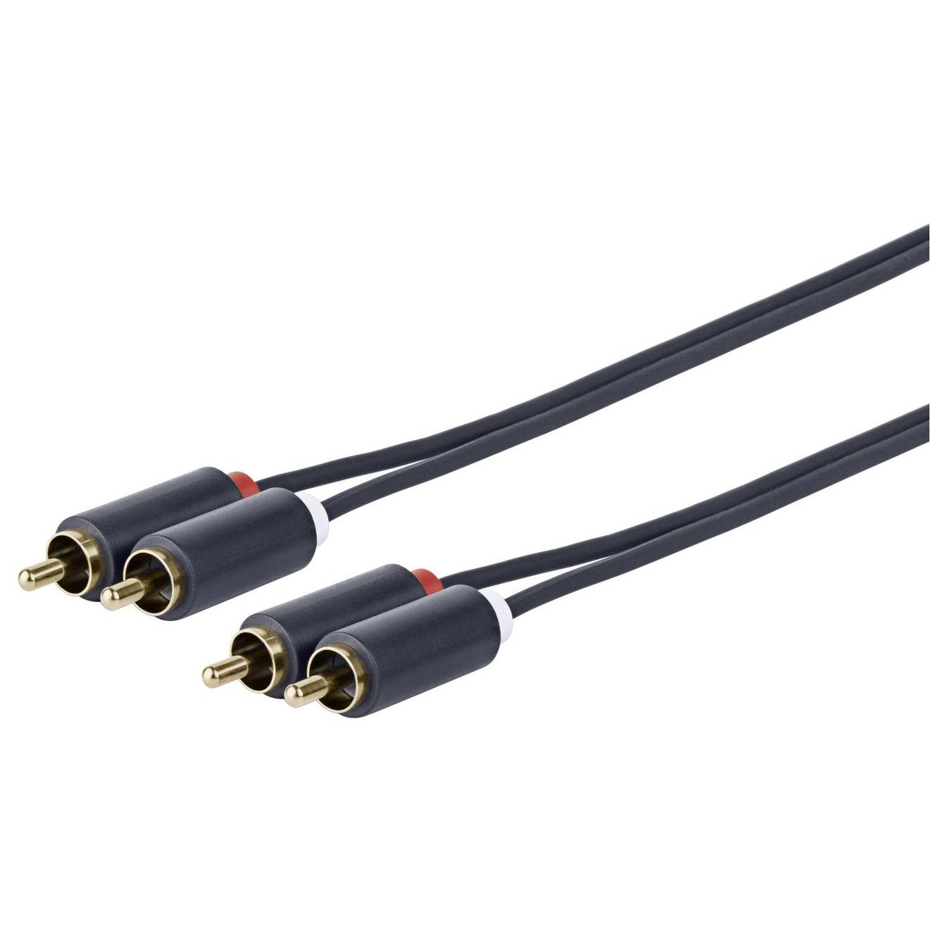 VivoLink 2 x RCA Audio Cable 1m Black