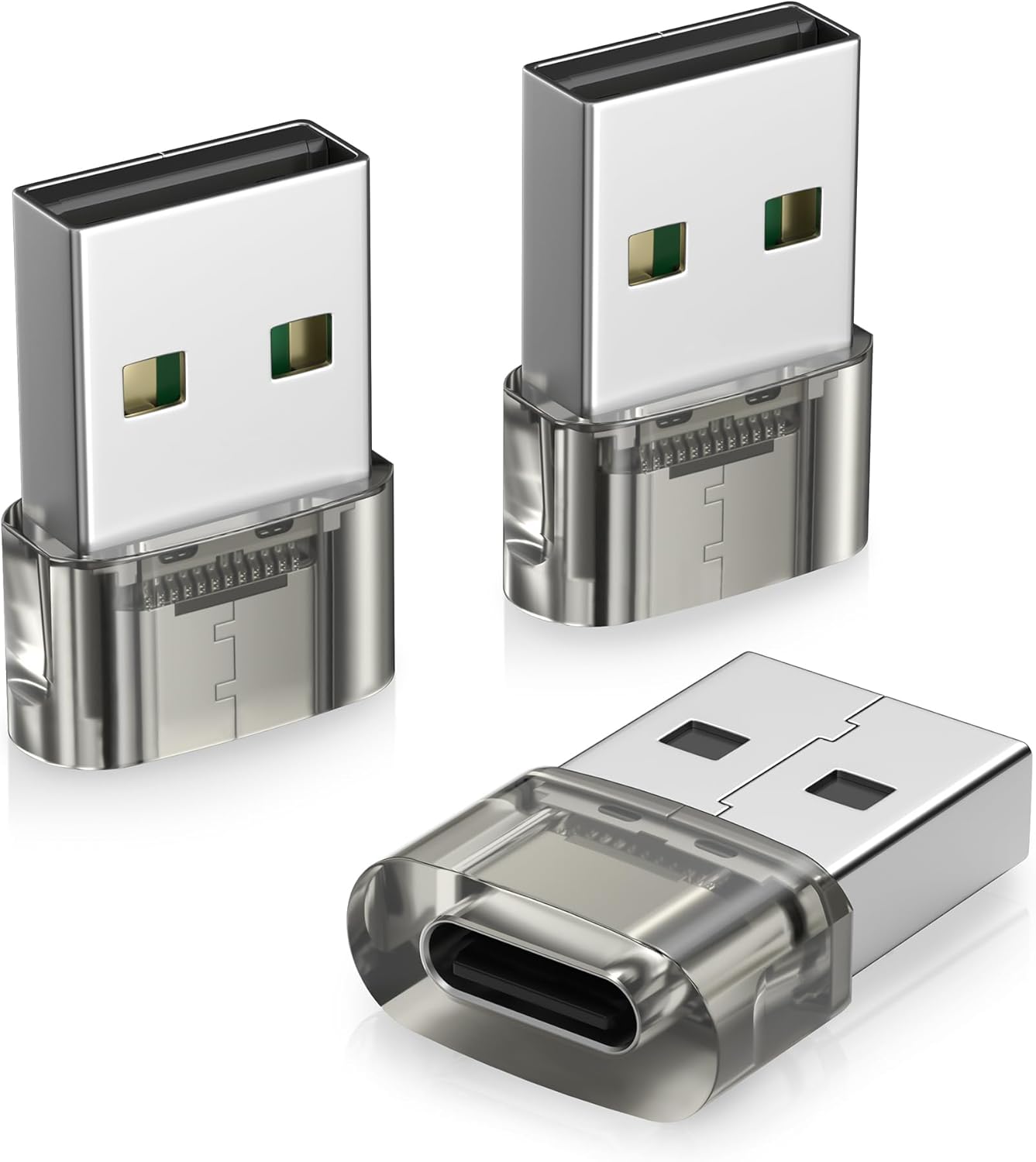 Car USB Adapter 3-Pack, CarPlay Type C Female to USB Male for iPhone 17/16/15 Pro Max Plus, Samsung Galaxy S25/S24/A56/A55