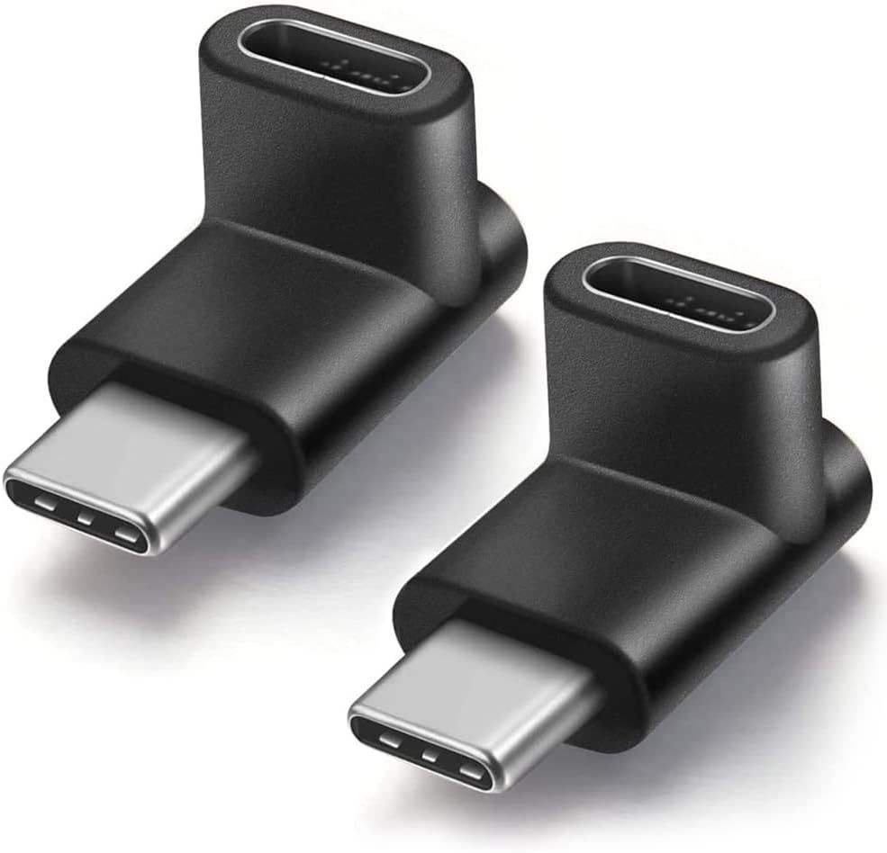 Adaptateur SYNERGIA SERENITE 2 pièces USB-C vers Type C, pliable à 90 degrés, extension USB 3.1 Type-C pour tablette, téléphone portable et ordinateur portable