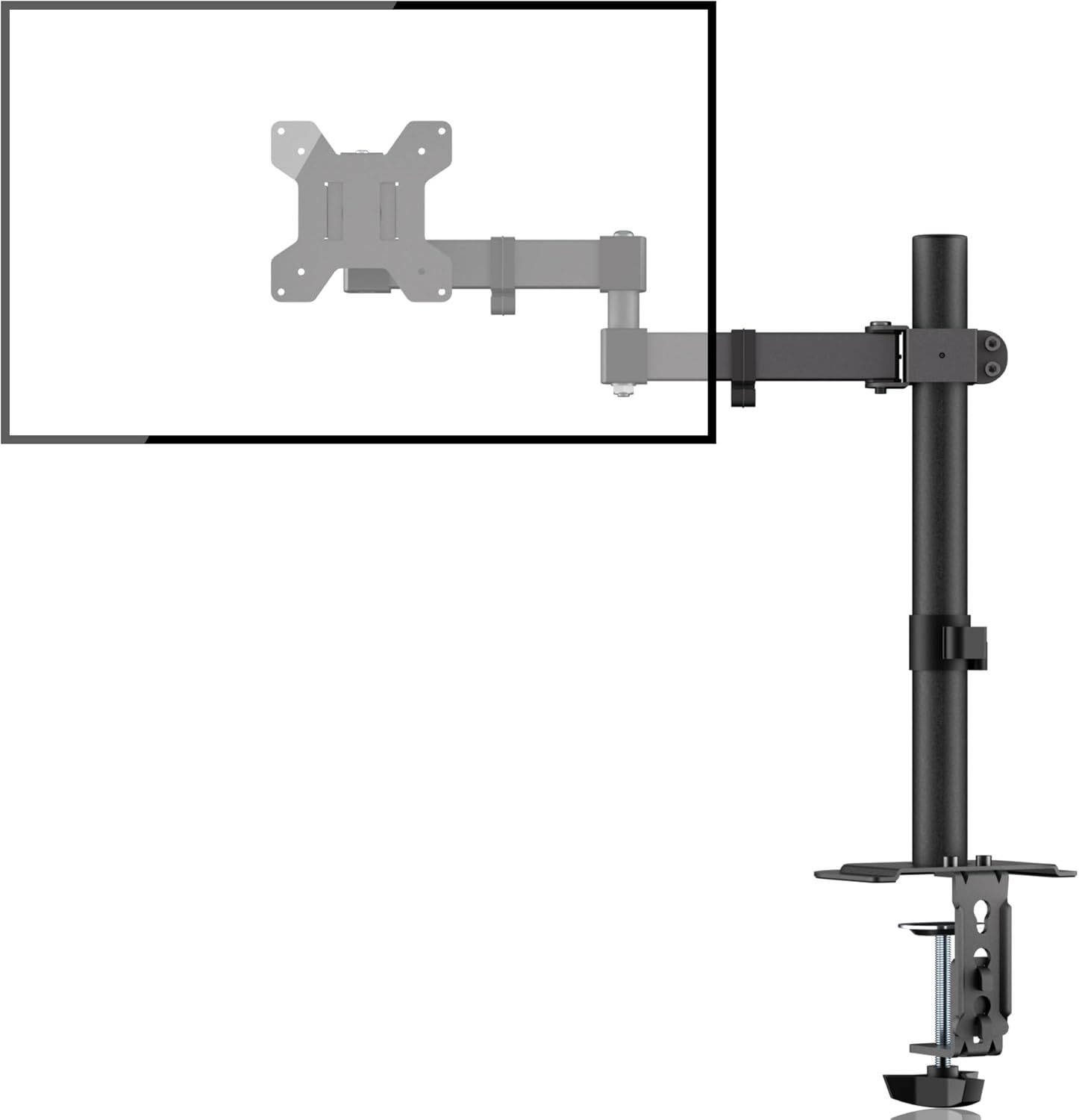SYNERGIA SERENITE PC Monitor Arm, Screen Stand for LCD LED 13-32 inches, VESA 100x100/75x75 mm, 10 kg Load Capacity, 360° Rotation, Adjustable Height, PC Screen Stand - MD7421