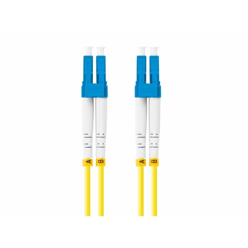 Lanberg LC/UPC-LC/UPC Duplex Fiber Optic Cable 3mm LSZH G657A1 3M Yellow