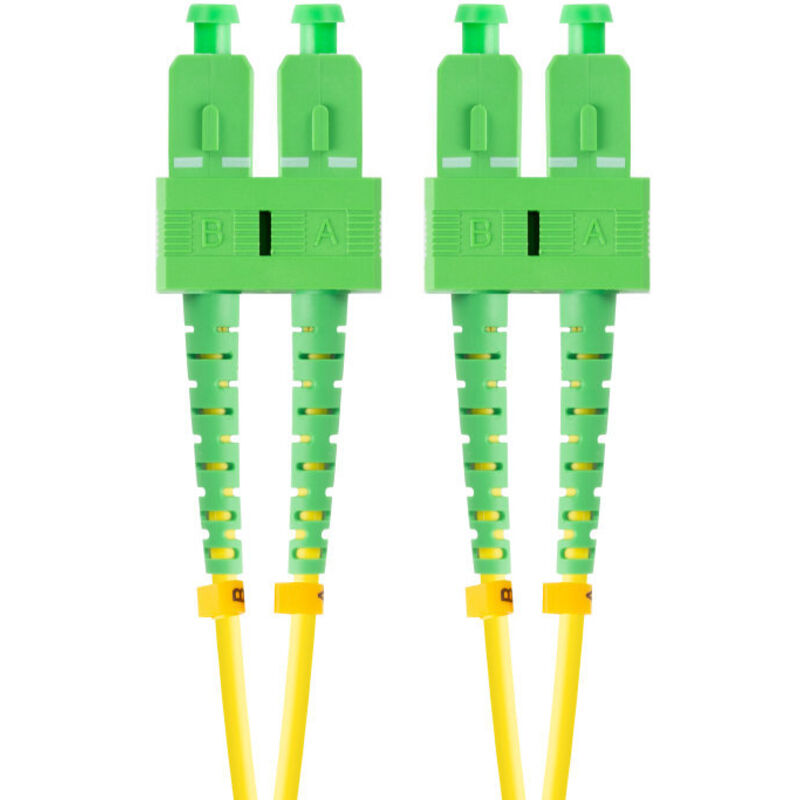 Lanberg Fiber Optic Patch Cable, 1m, Yellow (SM SC/APC-SC/APC Duplex, 3mm LSZH G657A1)