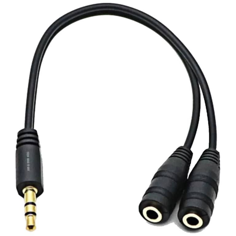 Cookie Informatique 3.5mm Audio Splitter Cable, Black