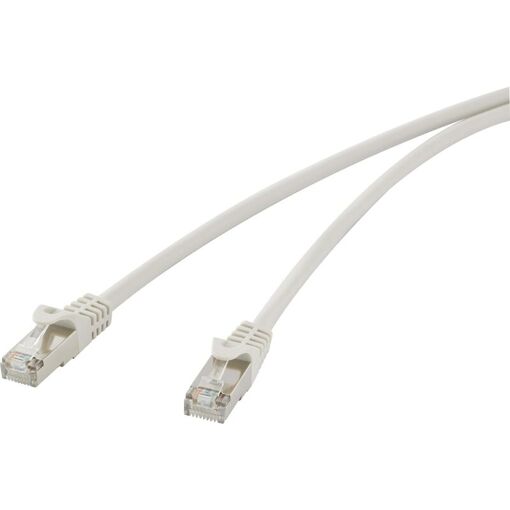 Renkforce RJ45 Network Cable, Cat 5e Patch Cable 0.25m Gray with Locking Nut 1 Piece(s) A474152