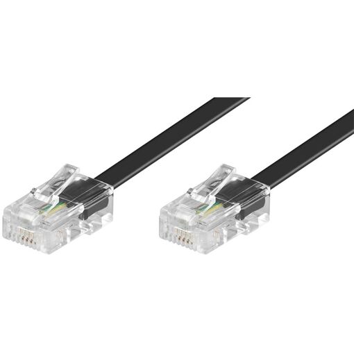 Cable modular Goobay RNIS, aluminio recubierto de cobre (CCA), conector RJ45 (8P4C) - Longitud de 6 metros