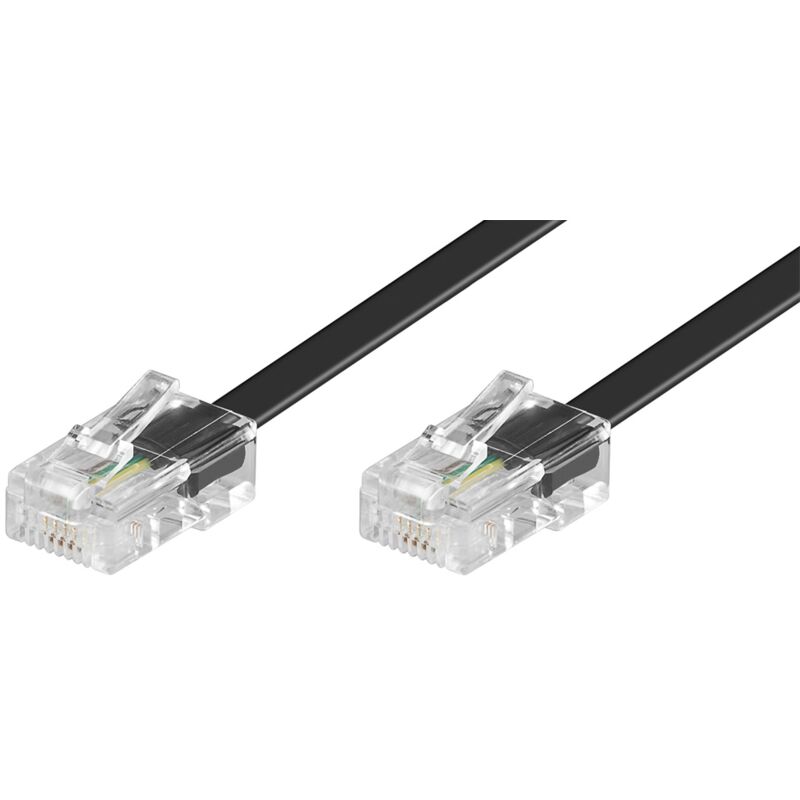 Goobay Modular Cable RNIS, Copper-Plated Aluminium (CCA), RJ45 Connector (8P4C) - 6m Length