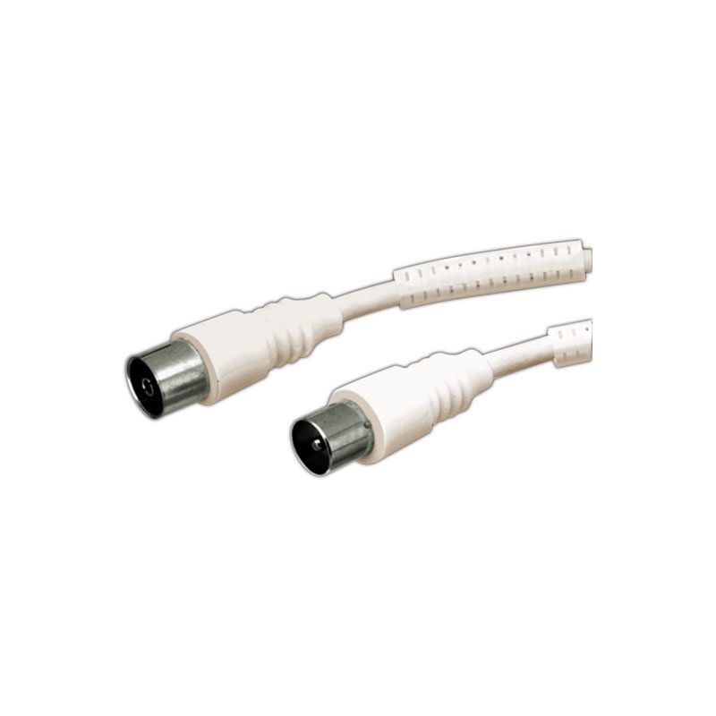 Connecteur d'antenne femelle-masque Electro DH injecté de 2,5 m blanc