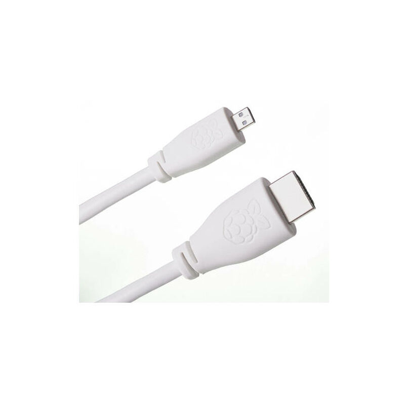 Raspberry Pi Micro HDMI to HDMI Cable 1m - White
