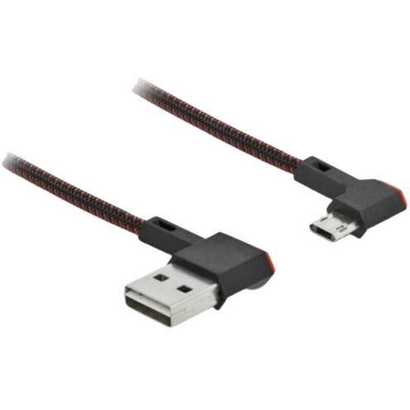 Cable Delock USB 2.0, 0,2 m, Negro (USB-A Masculino a Micro-B Masculino)