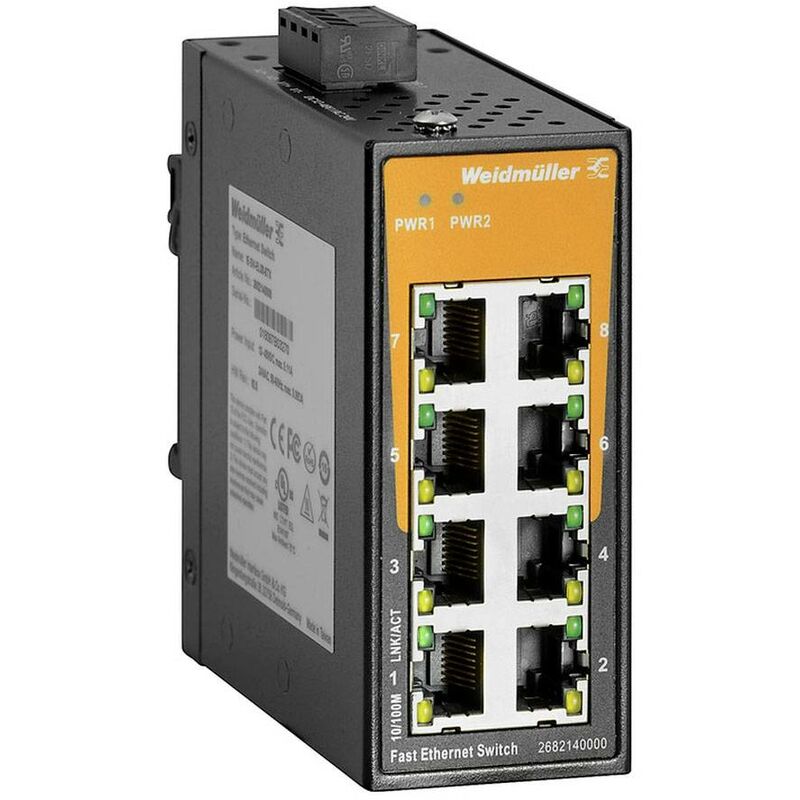 Weidmüller IE-SW-EL08-8TX 8-Port Industrial Ethernet Switch, 10/100 Mbit/s