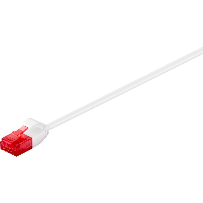 Goobay - 71549 RJ45 Network Cable, Cat 6 U/UTP 0.15m White Extremely Flexible, Gold Plated Contacts 1 Piece(s) Q051263