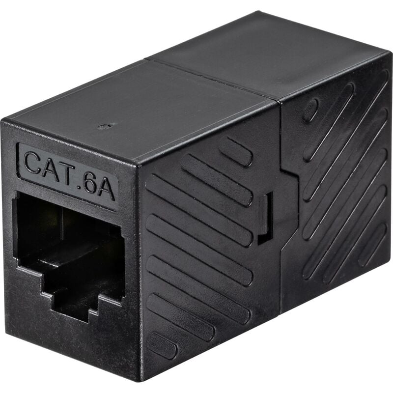 Adaptador de red Renkforce Cat 6a RJ45 [1x RJ45 hembra - 1x RJ45 hembra] Negro A834632