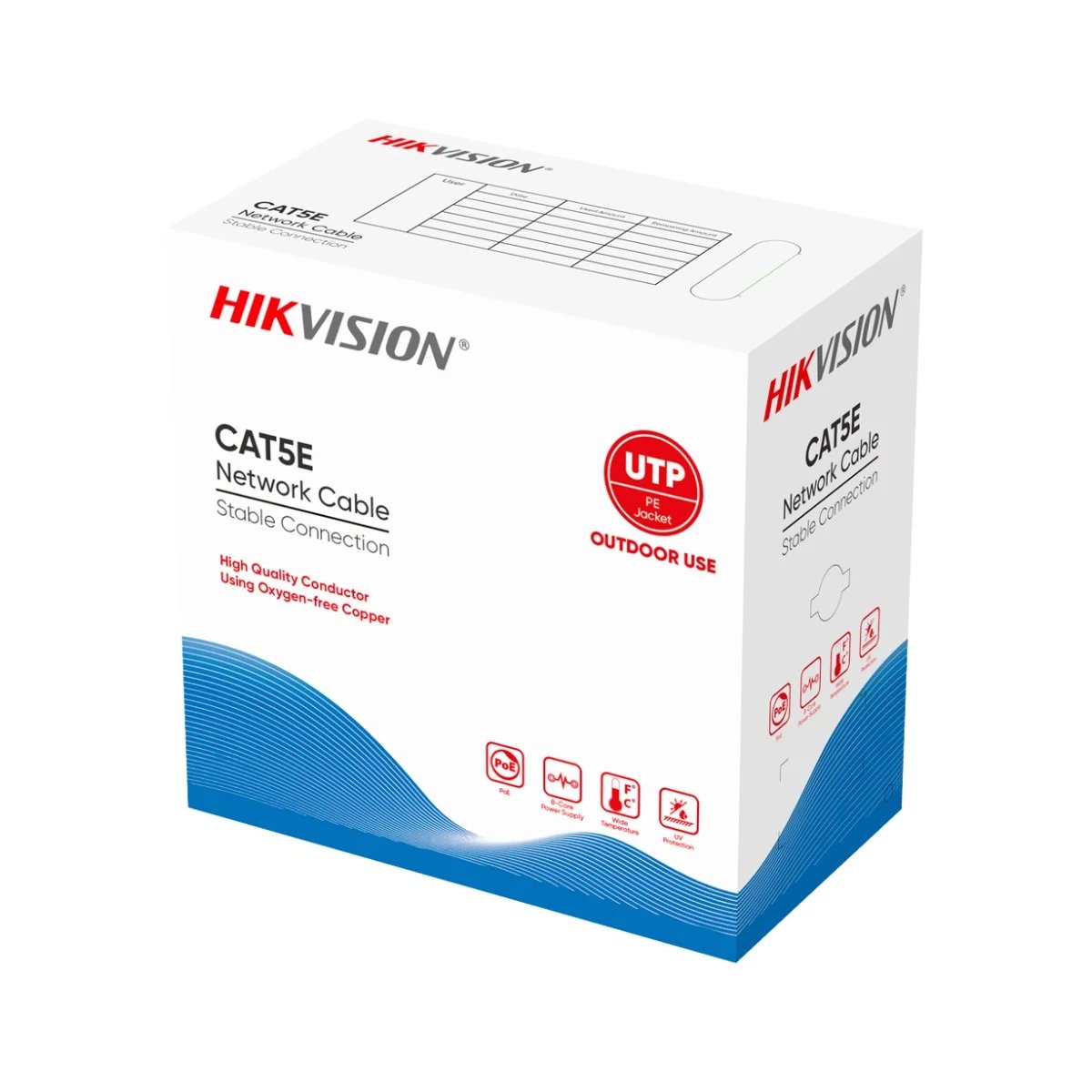 Hikvision CAT.5E U/UTP Network Cable, 305m, White
