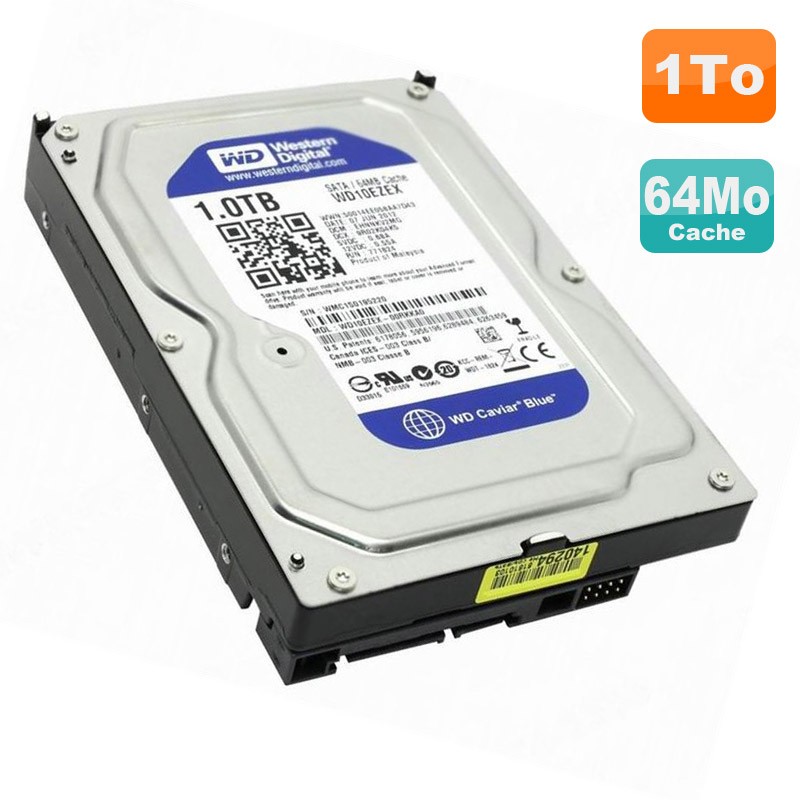 Western Digital Blue 1TB Internal Hard Drive SATA 3.5" WD10EZEX-00WN4A0 64MB 7200 RPM