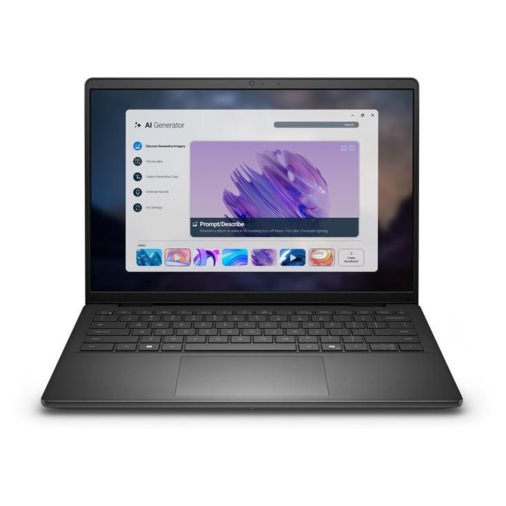 Dell Pro 14 Essential PV14255 - AI Laptop - AMD Ryzen 5 - 2.2GHz up to 4.9GHz - Windows 11 Pro - Radeon 740M - 16GB RAM - 512GB SSD NVMe, Class 25 - 14" IPS 1920 x 1200 (Full HD+) - Wi-Fi 6 - Charcoal Black - BTS - with 1-Year Basic On-Site
