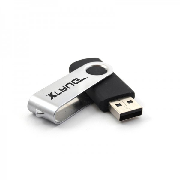 XLyne Swing SWG 64GB USB Flash Drive Type-A 2.0 Black and Silver