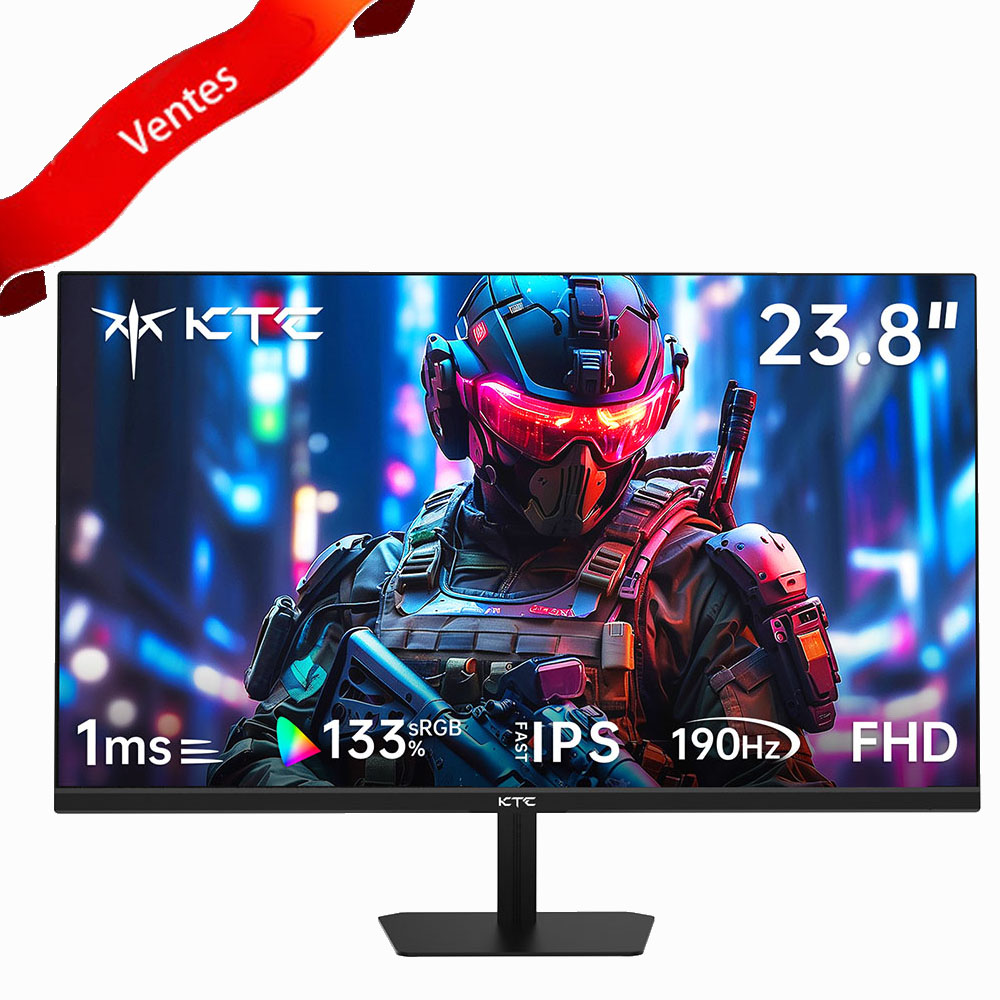 Écran de jeu KTC H24F8 23,8'', 190 Hz, temps de réponse 1 ms, HDR10, sRGB 135%